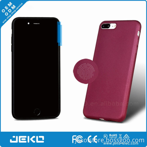 High quality soft flip cover rubber phone case for iphone 7 plus